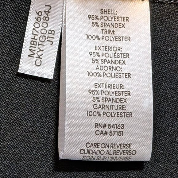 Calvin Klein Flutter Sleeve Blouse in Black - Picture 6 of 12